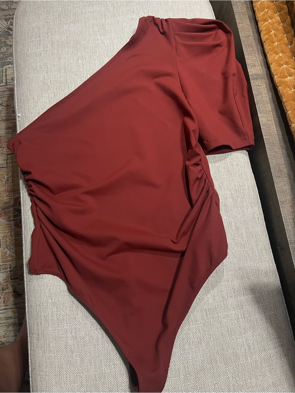 Intimately Free People One-Shoulder Ruched Bodysuit